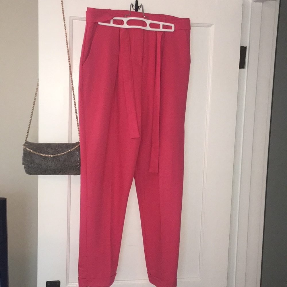 ASOS Woven Peg Trousers with Obi Tie